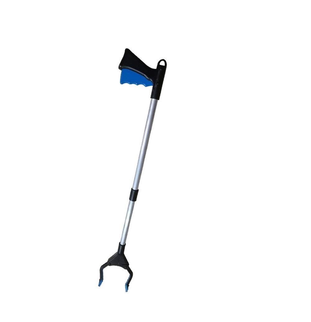 Abfallsammler, 31 Zoll, faltbares Reacher-Greiferwerkzeug, leichte Aluminium-Greifhilfe mit drehbarem Gummigreifer, langer Arm-Extender-Aufnahmewerkzeug für ältere Menschen, Gartengreifer (grün) (bla