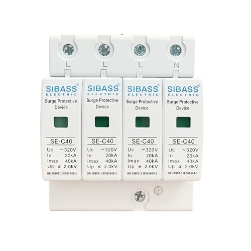 Image of AC /DC Surge Protection Device (SPD) 320V / 600V / 1000V - Single & Three Phase, 2 Pole / 3 Pole / 4 Pole - Sibass or Phoenix Contact (AC SPD, Sibass-320V-4P)