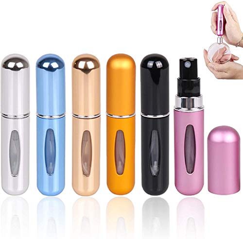 6 PCS 5ml Vaporisateur Parfum Vide Rechargeable Mini Parfum Atomiseur pour Voyage