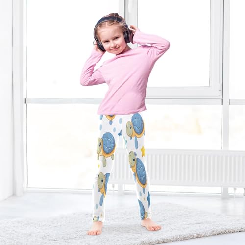 Toddler Girls Leggings Printed Yoga Pants Leggings Turtle Stars Cartoon for Kids4