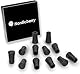 NORDICBERRY Nordic Walking Pads für Asphalt, Stein oder Gelände - Schwarz - 6 Paar Gummipuffer - Passend für alle gängigen Nordic Walking-Stöcke