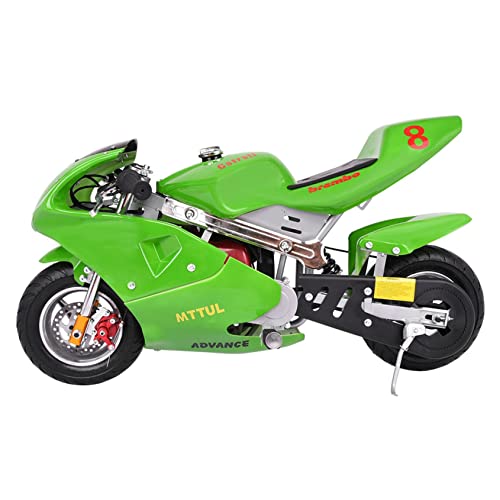 49cc 4-Stroke Mini Gas Power Pocket Bike Motorcycle Engine for Kids and Teens s 13 Year Older Off Road Motorcycleã€Ship from USAã€‘ (1, Green, 12)