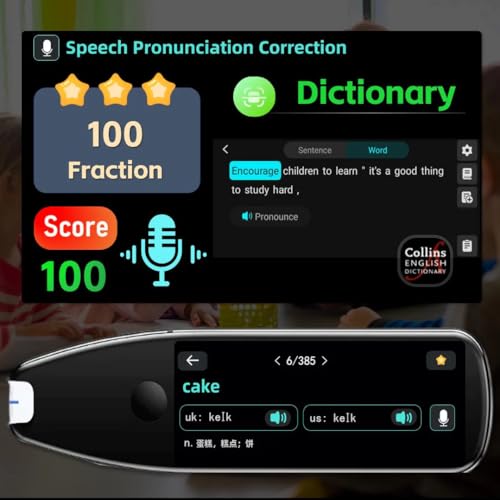 Image of DEVIANT AI Smart Translation Pen | 3.5 Inch Screen | 112 Languages Translator | OCR Scanner & Voice Translator | Bluetooth & Wi-Fi | for Students, Travel, Business and Language Learning Tool