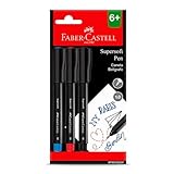 Caneta Ponta Média, Faber-Castell, Supersoft Pen, BPSS/ES3ZF, 1.0mm, Cartela c/3 unidades, Multicor