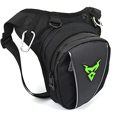 バイク用 レッグバッグ Forbestly バイクウエストバッグ ホルスターバッグ3室構造 防水 メンズ ウェストポーチ ヒップバッグ 多機能ウェストポーチ バイク用 登山 アウトドア メンズ (緑-LOGO)