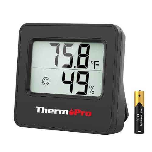 Image of ThermoPro TP157 Hygrometer Indoor Thermometer for Home, Room Thermometer Humidity Meter with Accurate Temperature Humidity Sensor for Greenhouse Baby Room Office-1 Pack