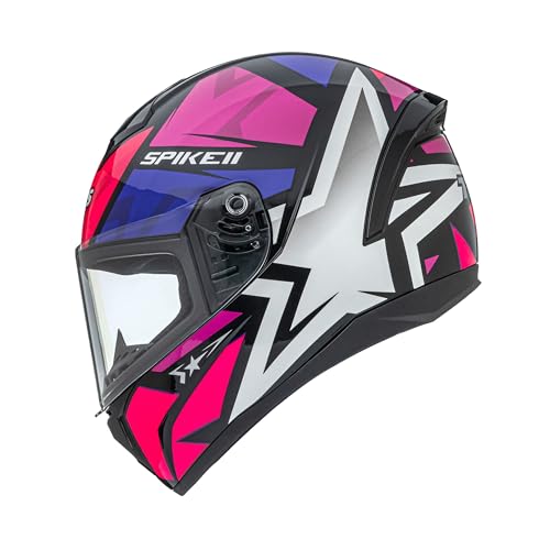 Peels Capacete Moto Fechado Spike II 1ST Preto/Pink 58
