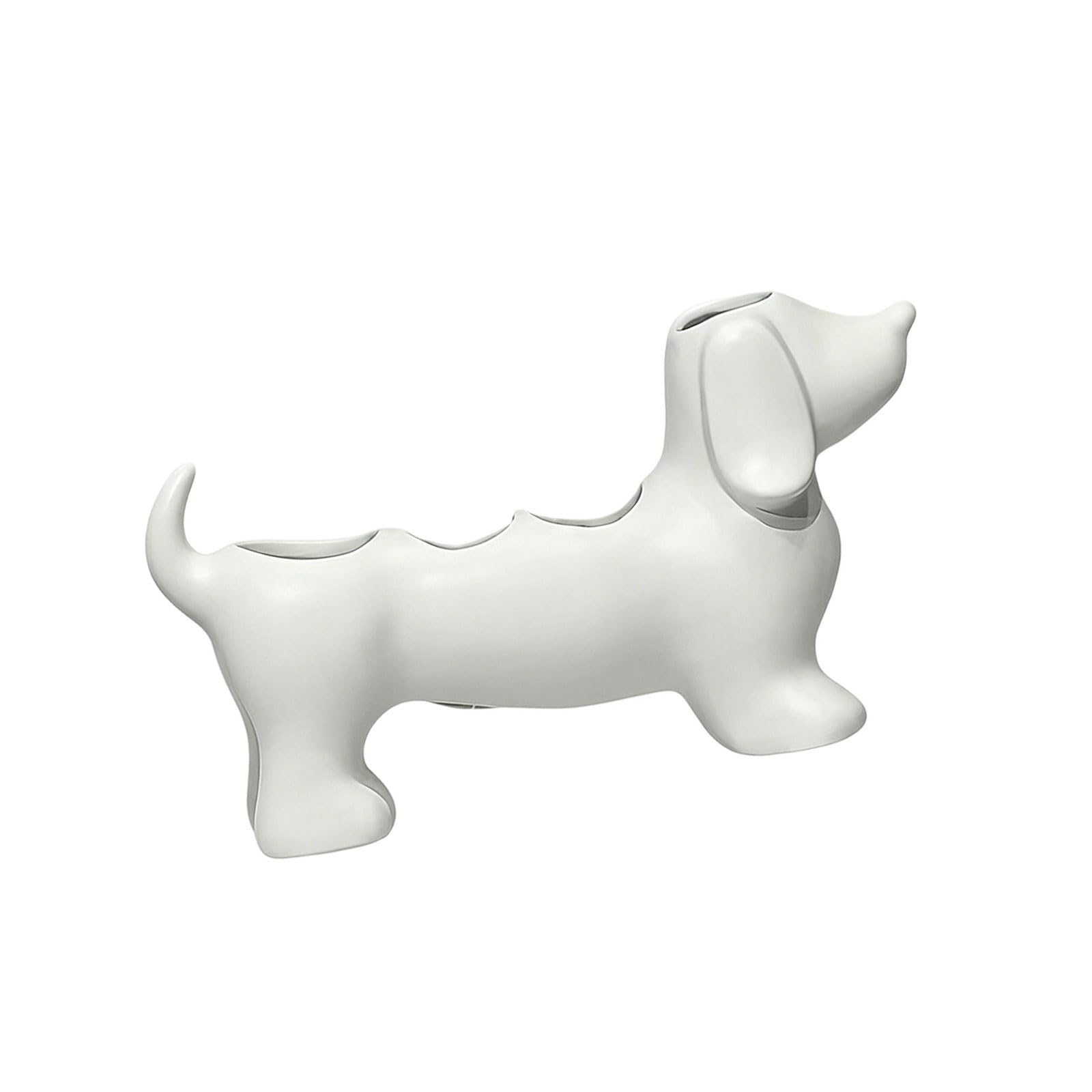 COOLHOOD Dog Toothbrush Holder 3D Printed Dachshund Design Bathroom Countertop Storage Rack for Toothpaste Makeup Electric ToothBrush Toobrush Stand