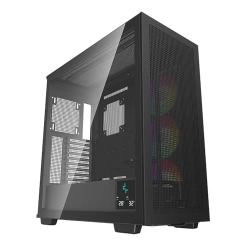 Image of Deepcool Morpheus Mid-Tower Computer Case /Gaming Cabinet - Black | Support Mini-Itx /M-Atx /Atx /E-Atx | Pre-Installed 1 420 Mm Argb Side Fan - R-Morpheus-Bkapa1-G-1 - Tempered Glass