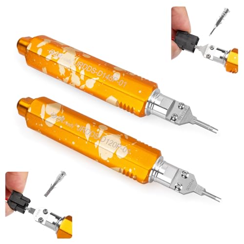 JRready ST5386 Zestaw 2 narzędzi do odłączania pinów Molex, odpowiedni do złączy męskich/żeńskich Molex MX3.0 i złączy mikroadapterów.