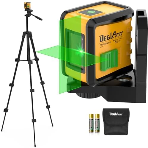Self Leveling Laser Level with Tripod,DEGLASERS Green Cross Line ...