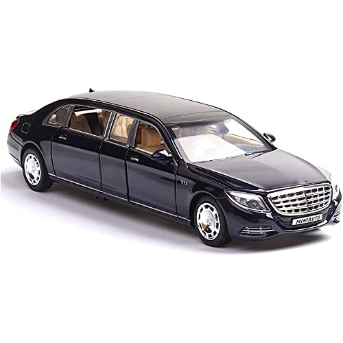 Image of DEUSON ECOM Diecast Metal Model Car 1:24 Scale Maybach Toy Cars For Kids Sound Light And Pull Back, Black