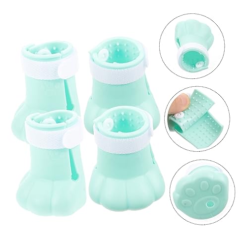 VANZACK 4 Pcs Capa de pé de gato de silicone botas de cães pequenos protetores capas de garra de gat