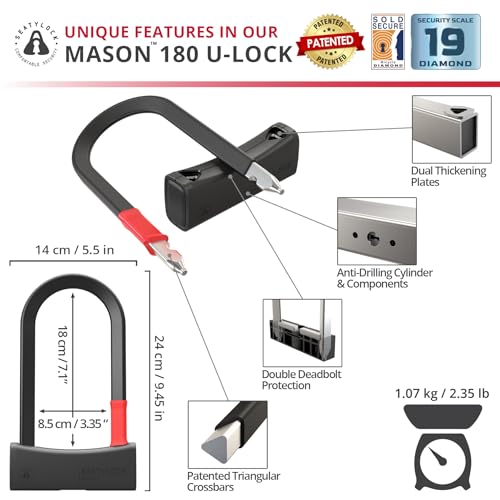 Seatylock Mason Sold Secure Diamond U Lock