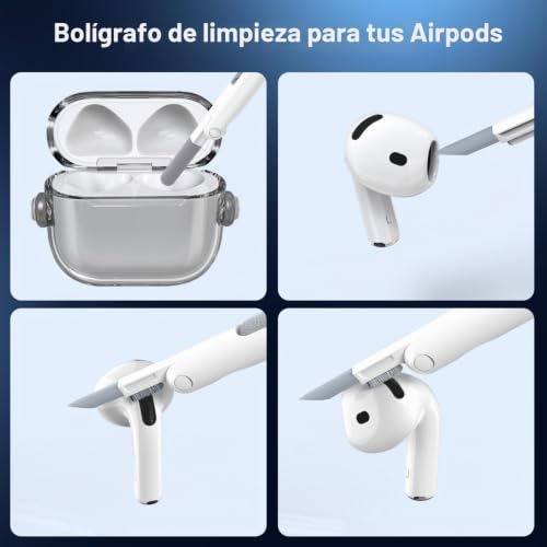 Evita pérdidas: funda AirPods 4 con bloqueo anticaída negro 3