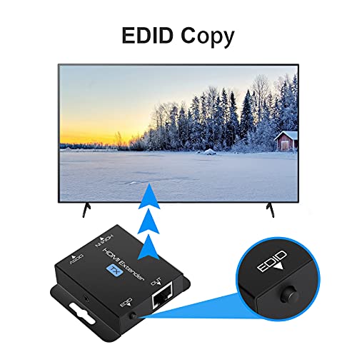 image for VPFET HDMI Extender Over Cat5e/6/7 200ft 1080P HDMI Ethernet Extender 