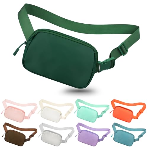 jealkip Fanny Pack Crossbody Bag for Women and Men Belt Bag for Hiking Bum Bag with Adjustable Strap Casual Cell Phone PouchWaist pack for Running Workout Sports Travel Deep Green