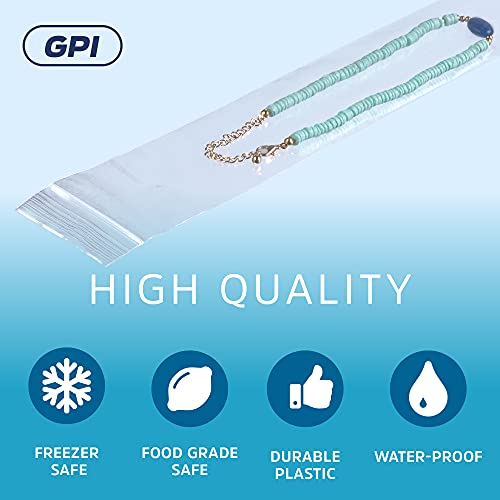Gpi RB0212-2HH-100P 100 Case, 2 Inch X 12 Inch Extra Long, Clear Plastic Reclosable Zip Bags - Bulk, 2 Mil Thick, Durable, Resealable Poly Baggies With Zip Top Lock For Packaging & Shipping Incense thumb #3