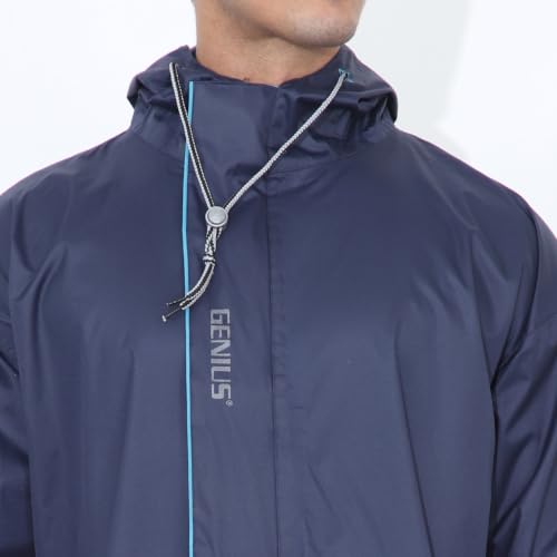 Image of Shasmi Men's Raincoat for Men Waterproof with Hood | Premium Polyester Rain Suit for Bike Riders | Leak Proof Full Body Rainwear Set with Pants | Heavy Duty Zipper (Rainy 290)