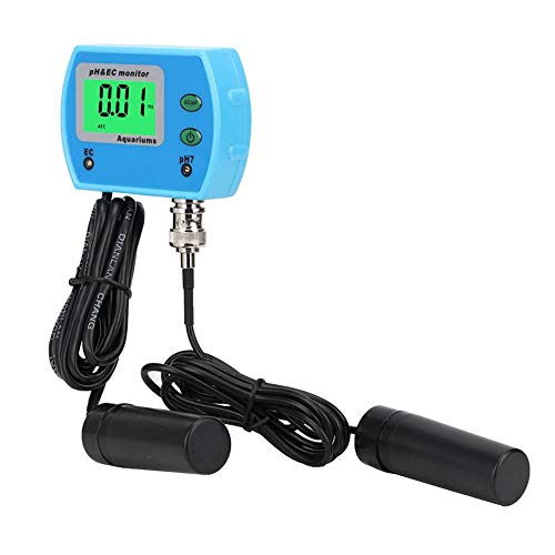 Corrosiebestendige waterkwaliteitsmeter, 2 in 1 professionele multifunctionele PH/EC-monitor(220V EU adapter)