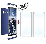alcantara skin note 8 ??[Carcasa Samsung Galaxy Note 8]El diseño único de 3 en 1 realmente elegante y mejora el aspecto del teléfono y de peso ligero,cáscara dura para Protección delantera + protección trasera + vidrio templado para la pantalla 360° protección Capa
