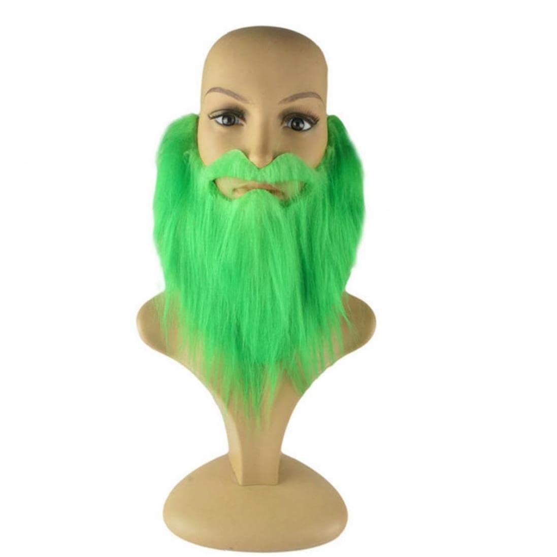 Fake Beard Green Leprechaun Costume Beard St Patricks Day Beard Accessories for Men Women(style 1)