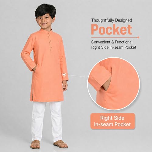 Image of Chandrakala Kids Kurta Set for Boys Indian Ethnic Wear (KK117-P)