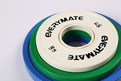 EVERYMATE Change Weight Plates 2.5LB Fractional Plate Olympic Bumper Plates for Cross Training and Olympic Weightlifting, 2.5LB Weights Plates Set