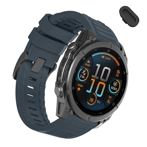 Image of 26mm Quickfit Silicone Watch Bands Compatible with Garmin Fenix 8 Pro /quatix 8 51mm /Fenix 7X /7X Pro /6X /6X Pro /5X /5X Plus /3 HR /Enduro 3 2 /Descent Mk3i 51mm /Mk2i /Tactix 8 /7 pro /epix Pro 51MM