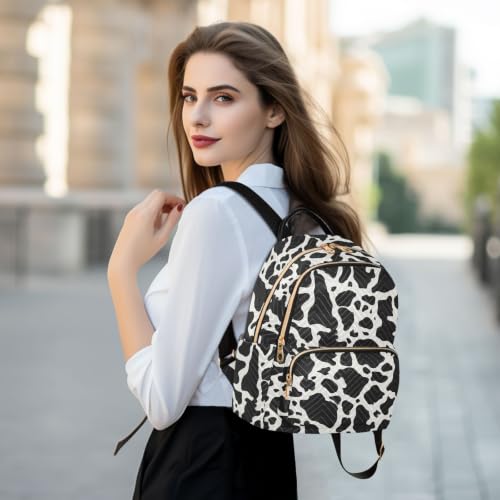 Image of ALAZA Cow Pattern Small Backpack Purse for Women Travel Bag Fashion Daypack Back Pack Shoulder Bag