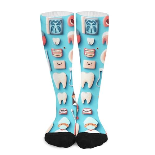 Knee High Socks Fashion Work Athletic Long Stockings Soft Dress Decor Socks