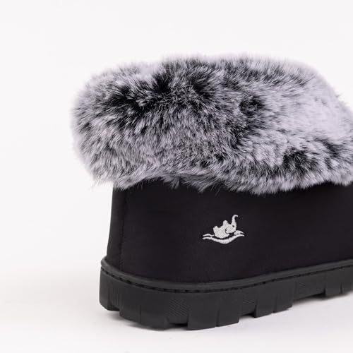 Women's Micro Suede Faux Fur Fleece Lined 80-D High-Density Memory Foam Winter Slipper Bootie Breathable House Shoes Non Skid Indoor Outdoor Sole4