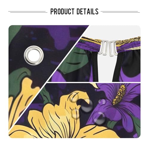 Capa para corte de cabello con fondo negro y flores, impermeable, profesional para barbería, con cierre ajustable de broche para estilismo y peluquería miniatura 4