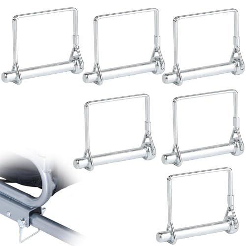 Perno di sicurezza 6 pezzi, coppiglie quadrate rettangolari, 5x35 mm Perno di accoppiamento, bullone di sicurezza, coppiglie per tubi con chiusura a scatto, per rimorchi agricoli, fattorie, giardini