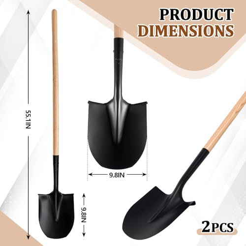 Juego 2 Piezas Palas para Riego Pesado con Mango de Madera miniatura 2