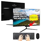 Computador All In One Preto Intel Core i5 21,5' 16GB HD 500GB 4 Núcleos Super Turbo Hdmi Teclado e Mouse Sem Fio Strong Tech