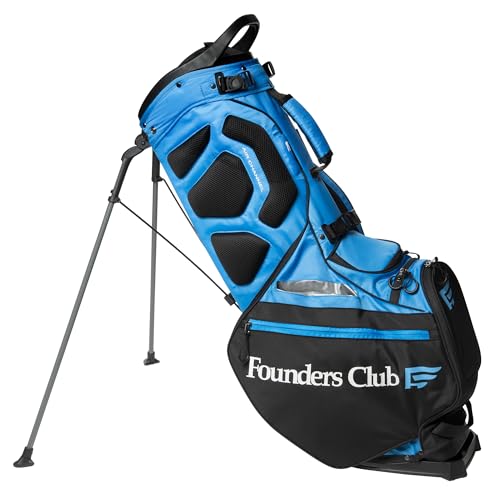 Founders Club Golf Lock 14 Stand Bag for Men with Anti Rattle Top-Free Snap on Rain Hood (Aegean Blue) - Thumbnail 3