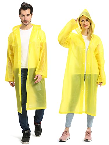 Opret 2 Stück Regenmantel Durchsichtiger Regenponcho für Damen Herren,...