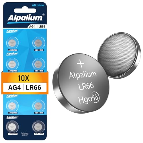AG4 LR66 LR626 V377 Alkaline Knopfzelle Batterien 10er Pack - 1.5V Ohne Quecksilber Premium Qualität & Lange Lagerfähigkeit Alpalium