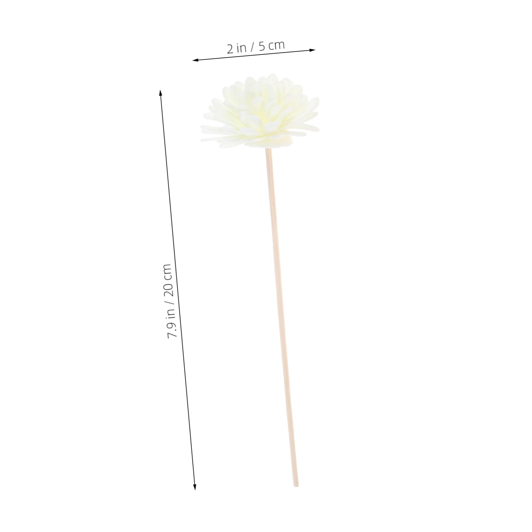 DINHEAROM 12pcs Rattan Flower Diffuser Sticks Flameless Scented for Home Office Bathroom Decor Continuous Fragrance with Decorative Faux Flowers