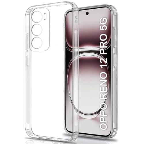 Image of Oppo Reno 12 Pro 5G Soft Silicone TPU Back Cover Compatible with Oppo Reno 12 Pro 5G, Transparent