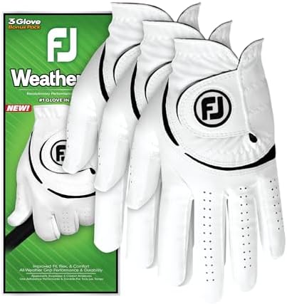 Footjoy WeatherSof Men's Golf Gloves, Pack of 3