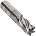 Melin Tool CCFP-M-M Cobalt Steel Square Nose End Mill, Metric, Weldon Shank, TiCN Monolayer Finish, Roughing Cut, 30 Deg Helix, 4 Flutes, 83mm Overall Length, 14mm Cutting Diameter, 12mm Shank Diameter