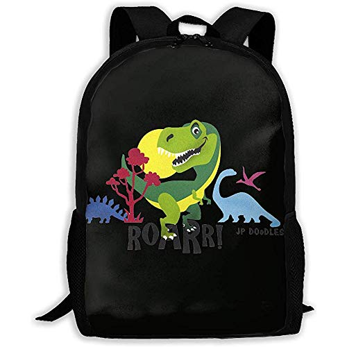 Kimi Shop Mochila Escolar T Rex Dinosaur 3D Deportiva para Adultos al Aire Libre