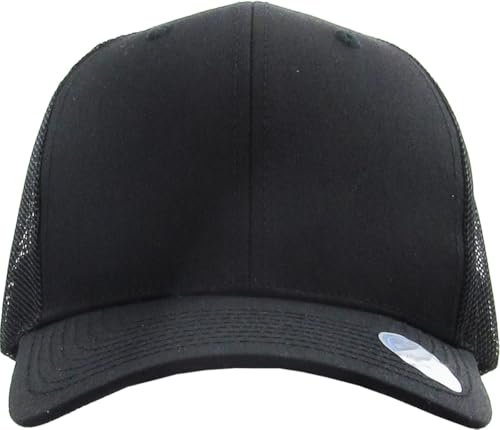 Image of Classic 6 Panel Cotton Twill Mesh Trucker Cap Hat Adjustable Snapback Hat