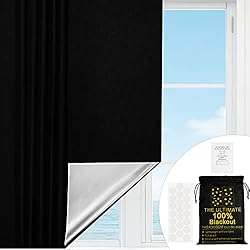 Tejidos Cortinas Opacas ISOVNUS Tela Opaca para Cortinas Opacas, Protección Solar con Revestimiento Térmico, Aislamiento Opaco para Ventanas de Tejado, Cortinas Opacas con 30 Velcro (300 x 145 cm)