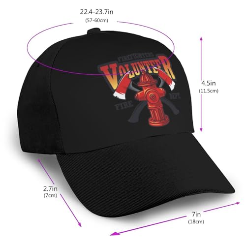 Firefighter Logo Unisex Classic Adjustable Curved Brim Baseball Cap, Trucker Hat2