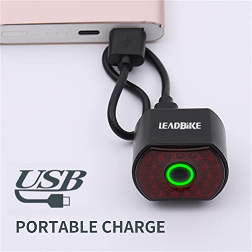 Leadbike Ld09 Smart Bike Tail Light With Brake Sensing, Auto On/Off Bicycle Lights Rear With 6 Light Modes, Ultra Bright Bicycle Back Light Waterproof, Rechargeable Bike Light For Night Riding #TOP4