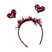 Shurhome Glittering Powder Valentine Heart Headband for Party Gathering Music Festival Hairband for Holiday Celebrations Fashionable Headwear