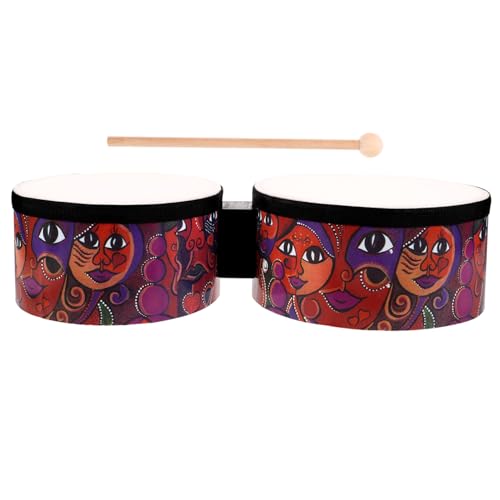 VINTORKY ボンゴドラム ドラムスティック付き 子供用 打楽器 歳 初心者向け 音楽教育 教材 家学習 保育園 幼稚園 小学校 おうち